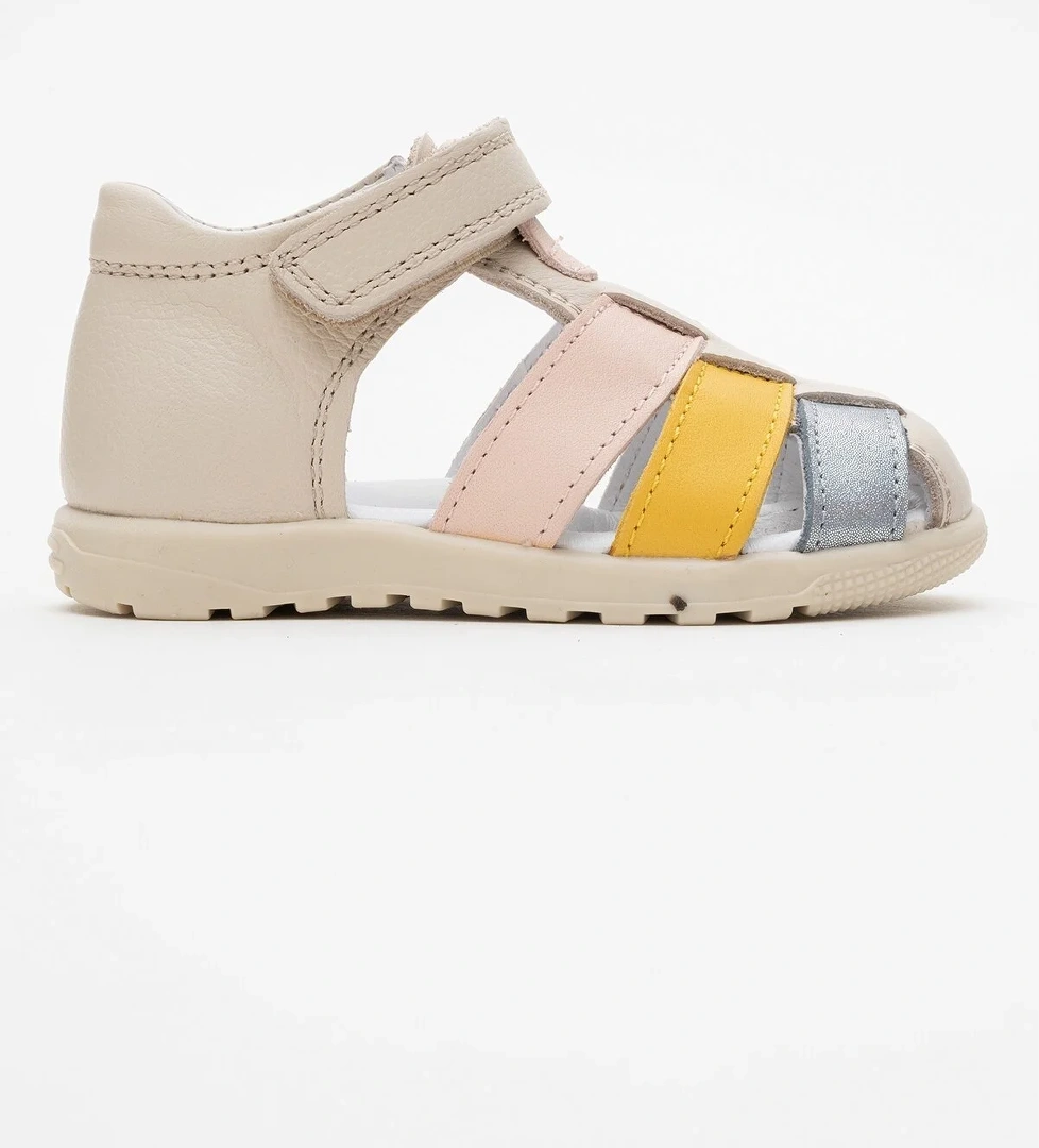 Kız Çocuk Krem Hakiki Deri Günlük İlk Adım Ayakkabı