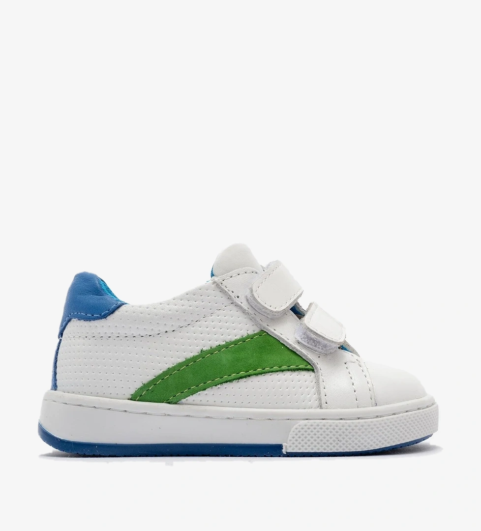 Erkek Çocuk Beyaz Hakiki Deri Günlük İlk Adım Ayakkabı