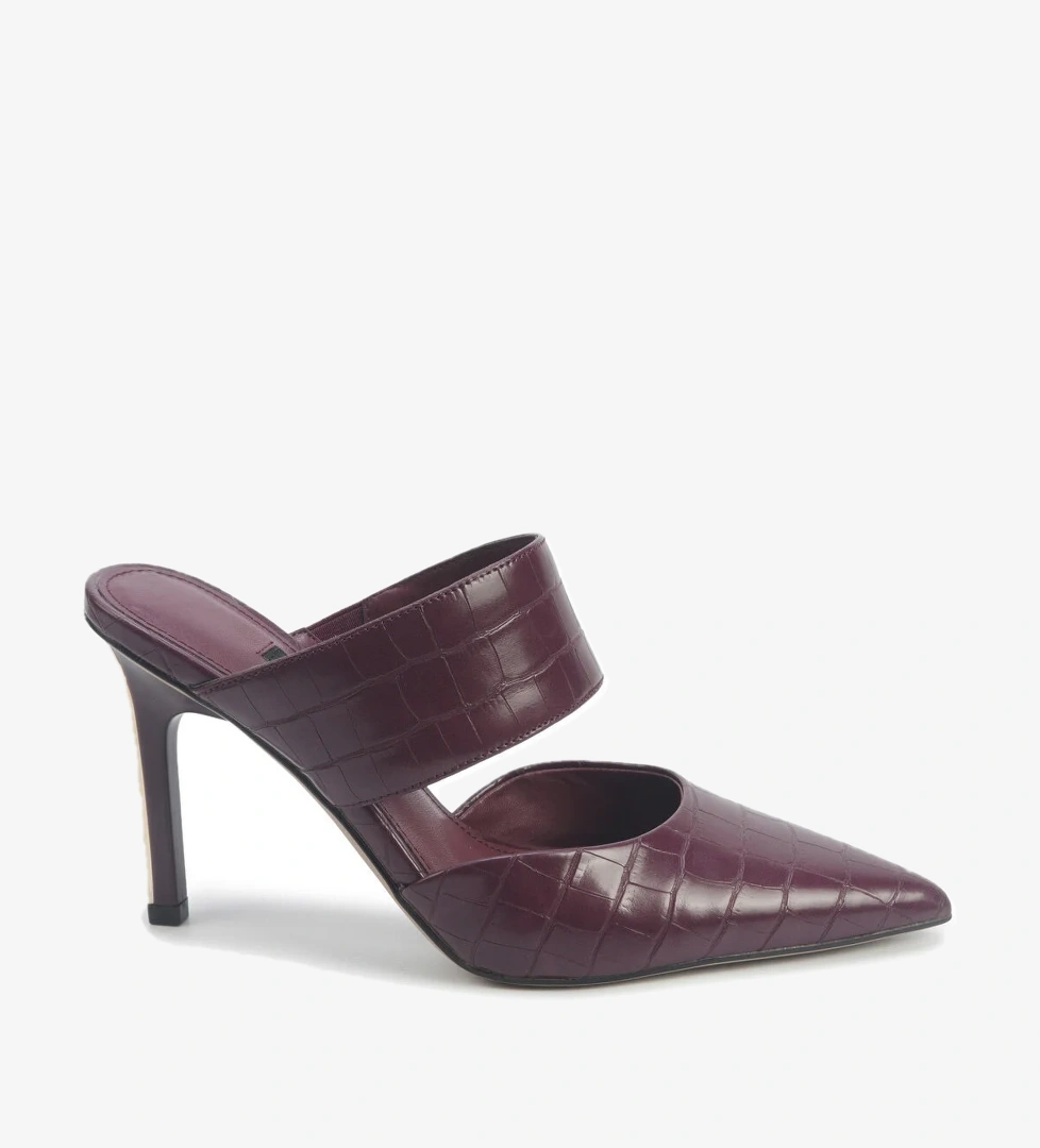 TRINIDAD 5PR Bordo Kadın Topuklu Terlik - Görsel 1