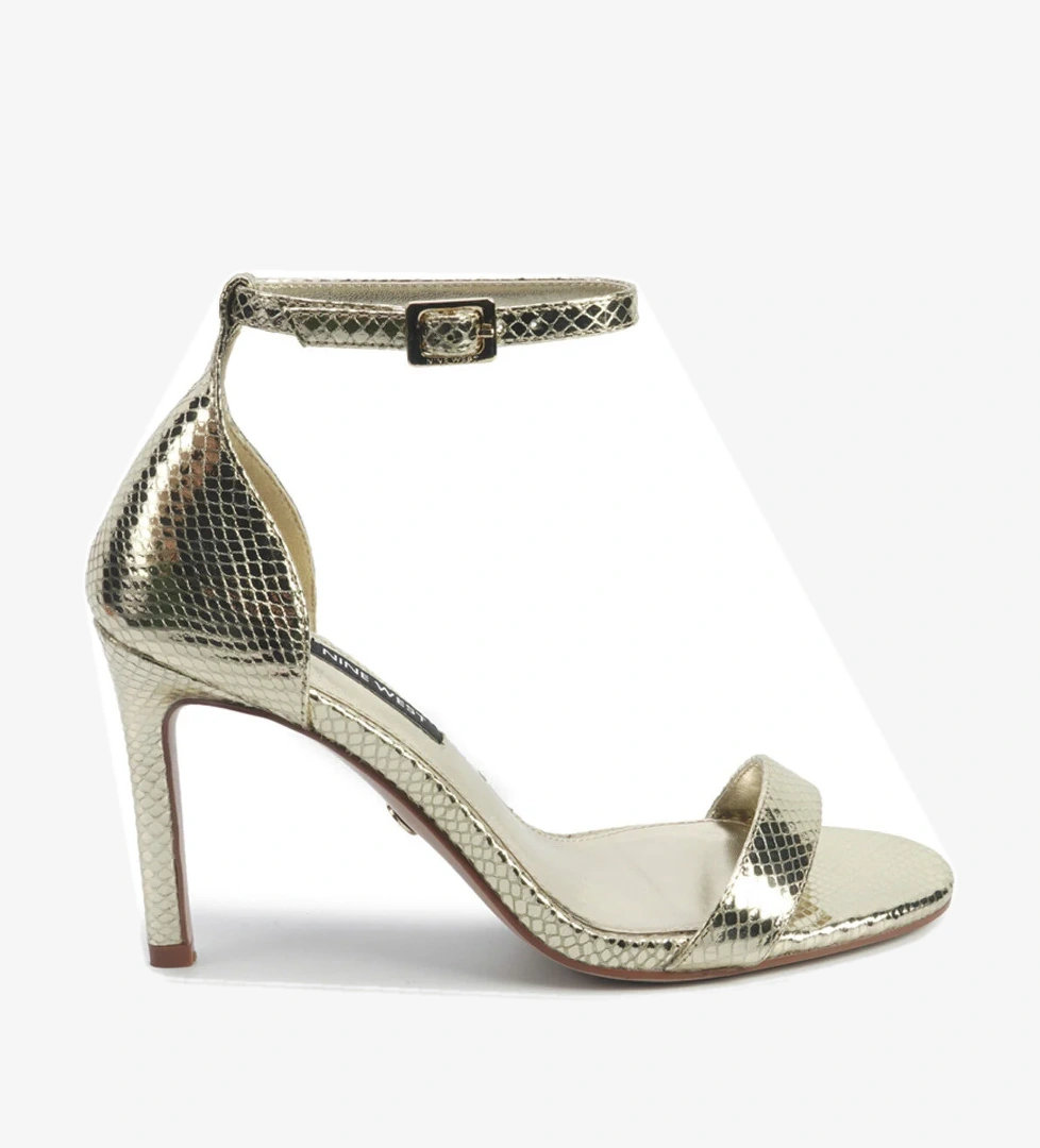 ISLA2 5PR Altın Kadın Topuklu Sandalet - Görsel 1