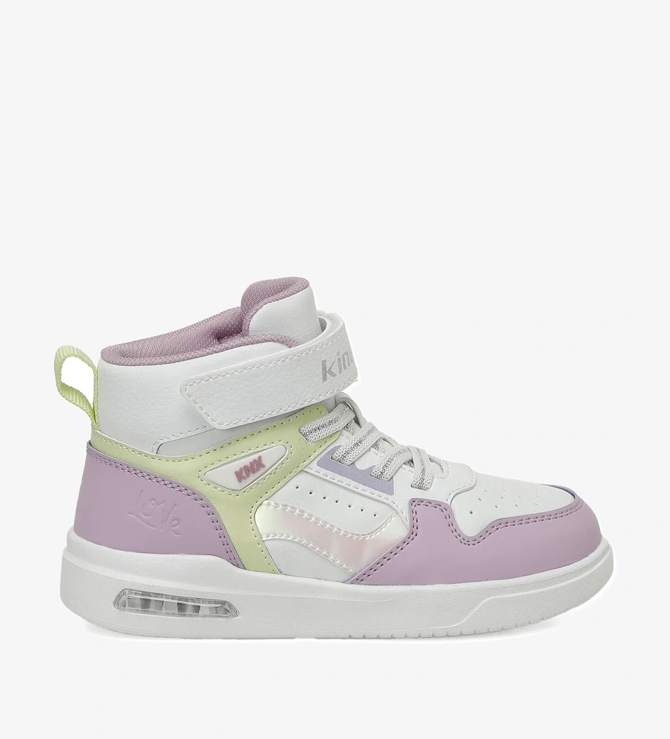 LONVE HI P 5PR Beyaz Kız Çocuk High Sneaker - Görsel 1