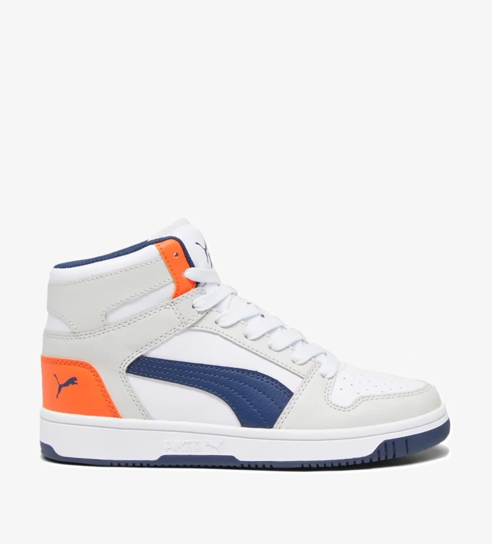 370486 Rebound Layup SL Jr Spor Ayakkabı Beyaz-Mavi - Görsel 1