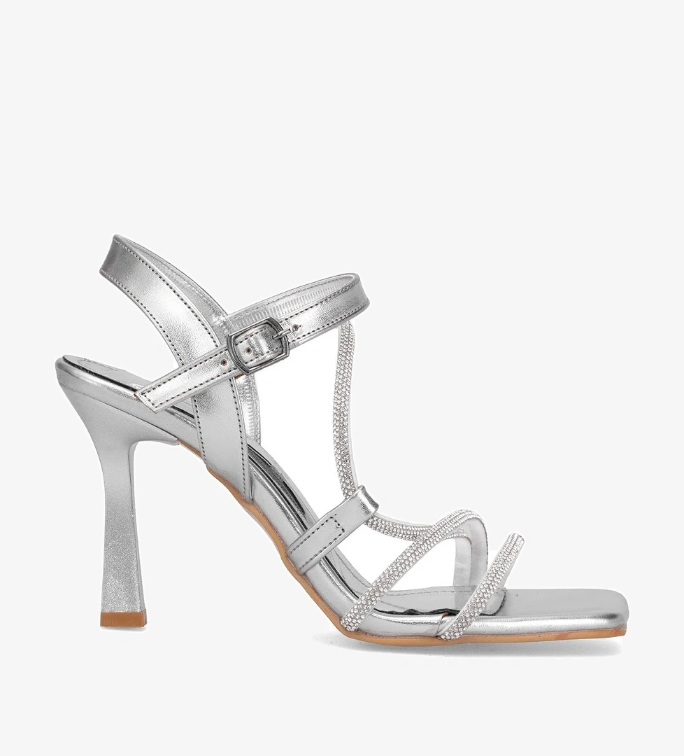 Elit MST1254M Kadın Klasik Topuklu ayakkabı Gümüş