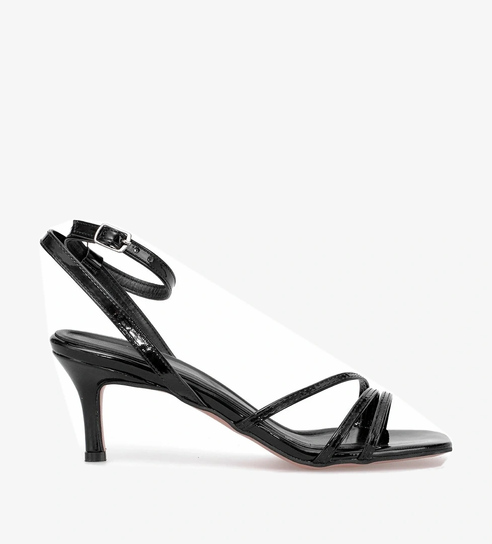 Elit Brk0218 Kadın Hakiki Deri Klasik Topuklu Ayakkabı Siyah