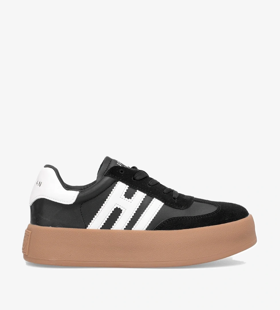 121230050 Mira Kadın Hakiki Deri Klasik Sneaker Siyah - Görsel 1