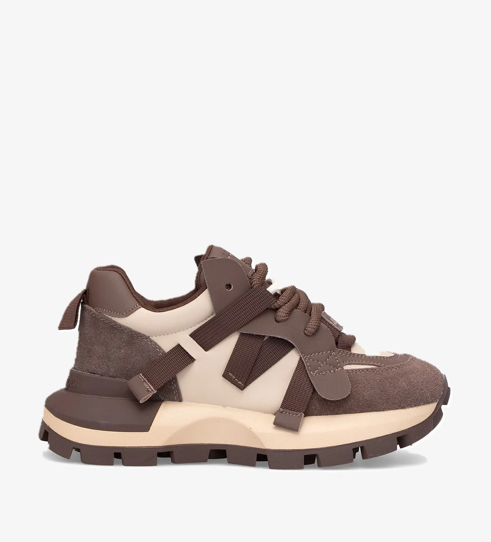 Lufian 121230049 Yoko Kadın Hakiki Deri Klasik Sneaker Siyah Kahverengi model görseli