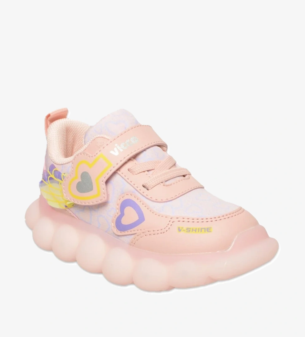346.B25K.229 Süse Bebe Işıklı Phylon Pudra Kız Çocuk Spor Ayakkabı - Görsel 1