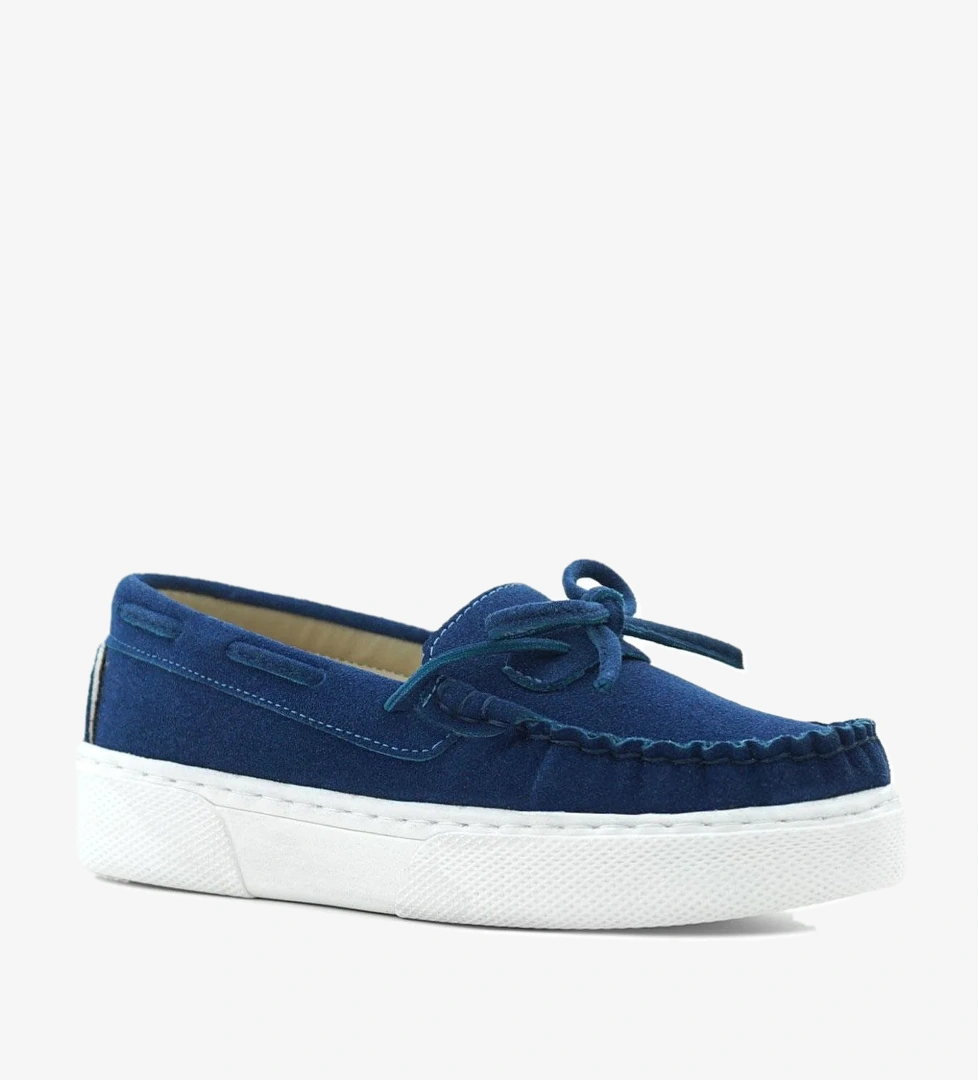 Rakerplus Saks Mavi Ekstra Hafif Çocuk Günlük Makosen Ayakkabı model görseli