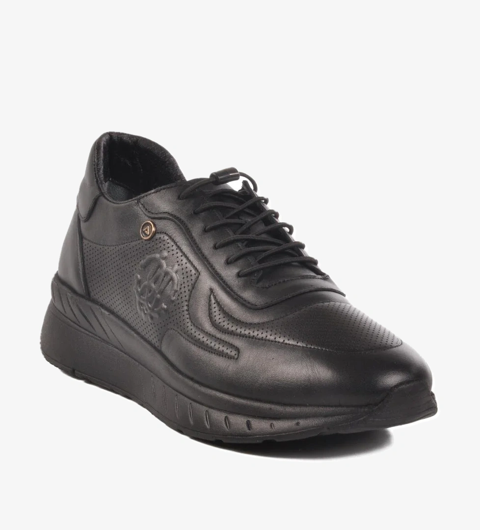 C1050 M Siyah Hakiki Deri Erkek Günlük Ayakkabı - Görsel 1