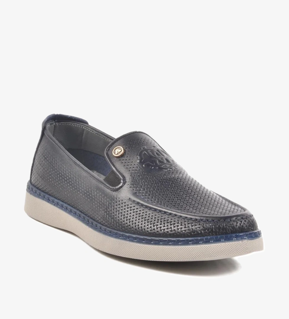 C330 M Lacivert Hakiki Deri Erkek Günlük Ayakkabı