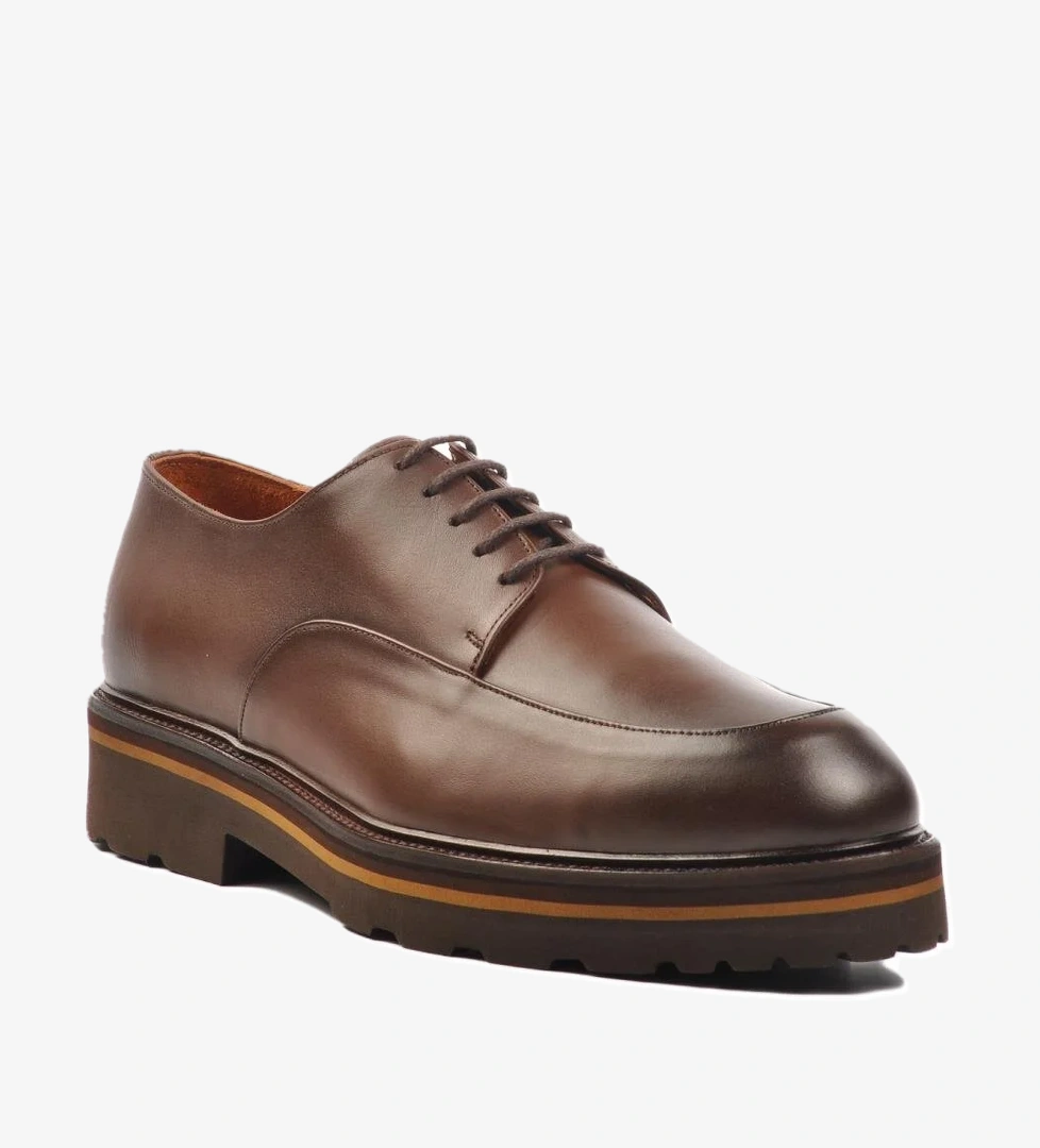 Premium 2873 M Kahve Hakiki Deri Erkek Günlük Ayakkabı