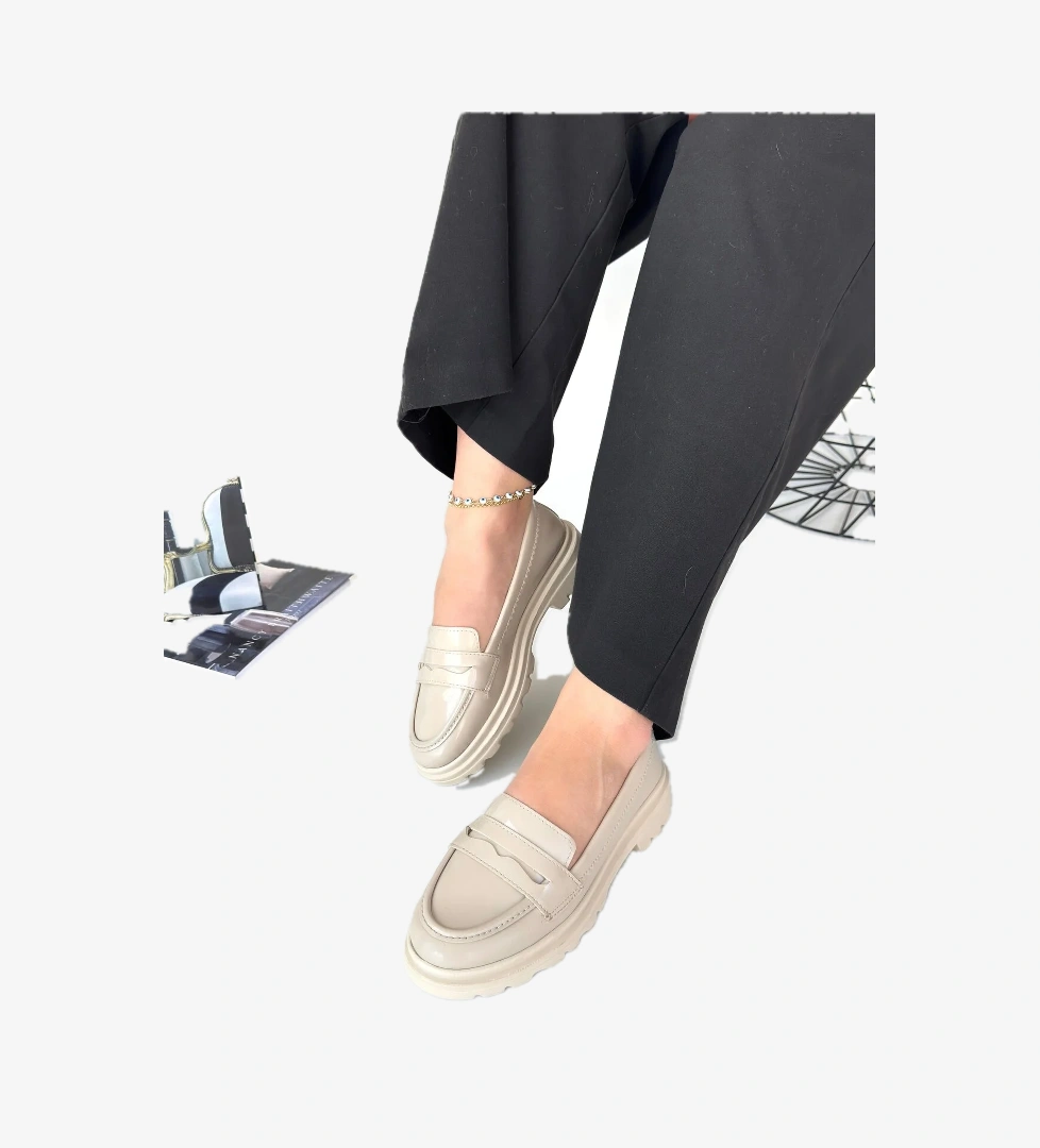 Bej Rugan Kadın Günlük Ayakkabı