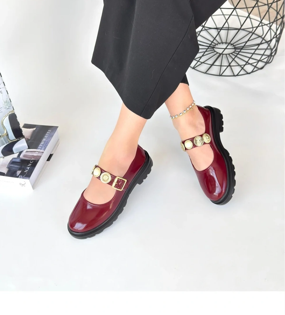 Bordo Rugan Kadın Günlük Ayakkabı