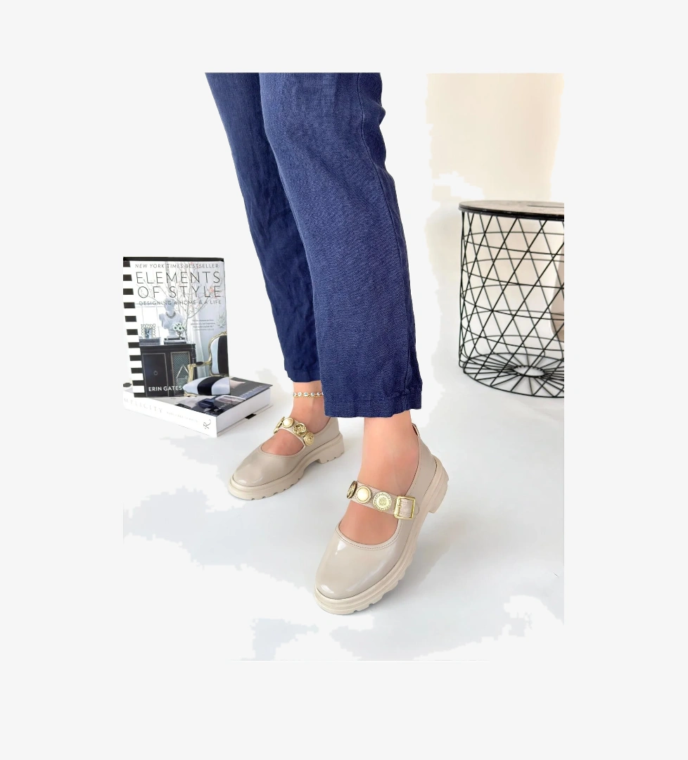 Bej Rugan Kadın Günlük Ayakkabı