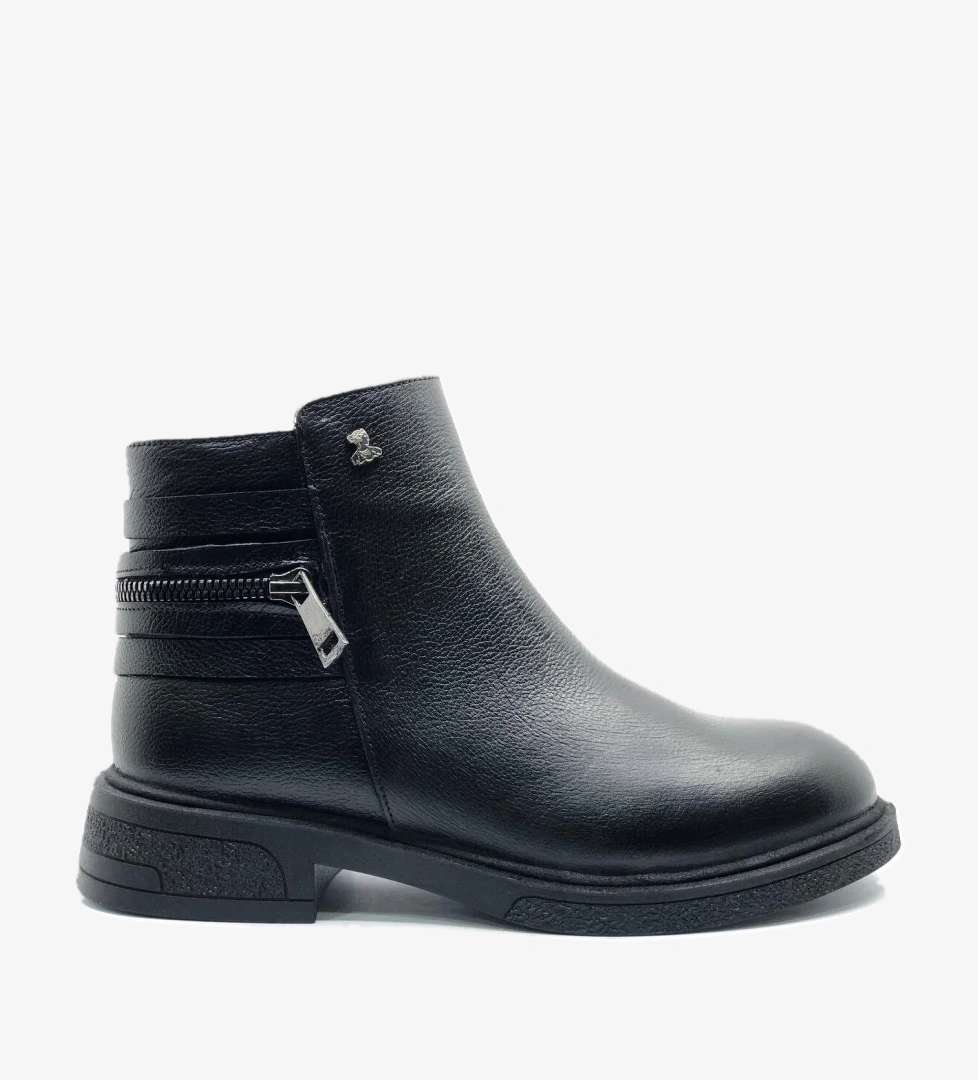 Umbra Hakiki Deri Kaymaz Taban Ortopedik Kadın Bot