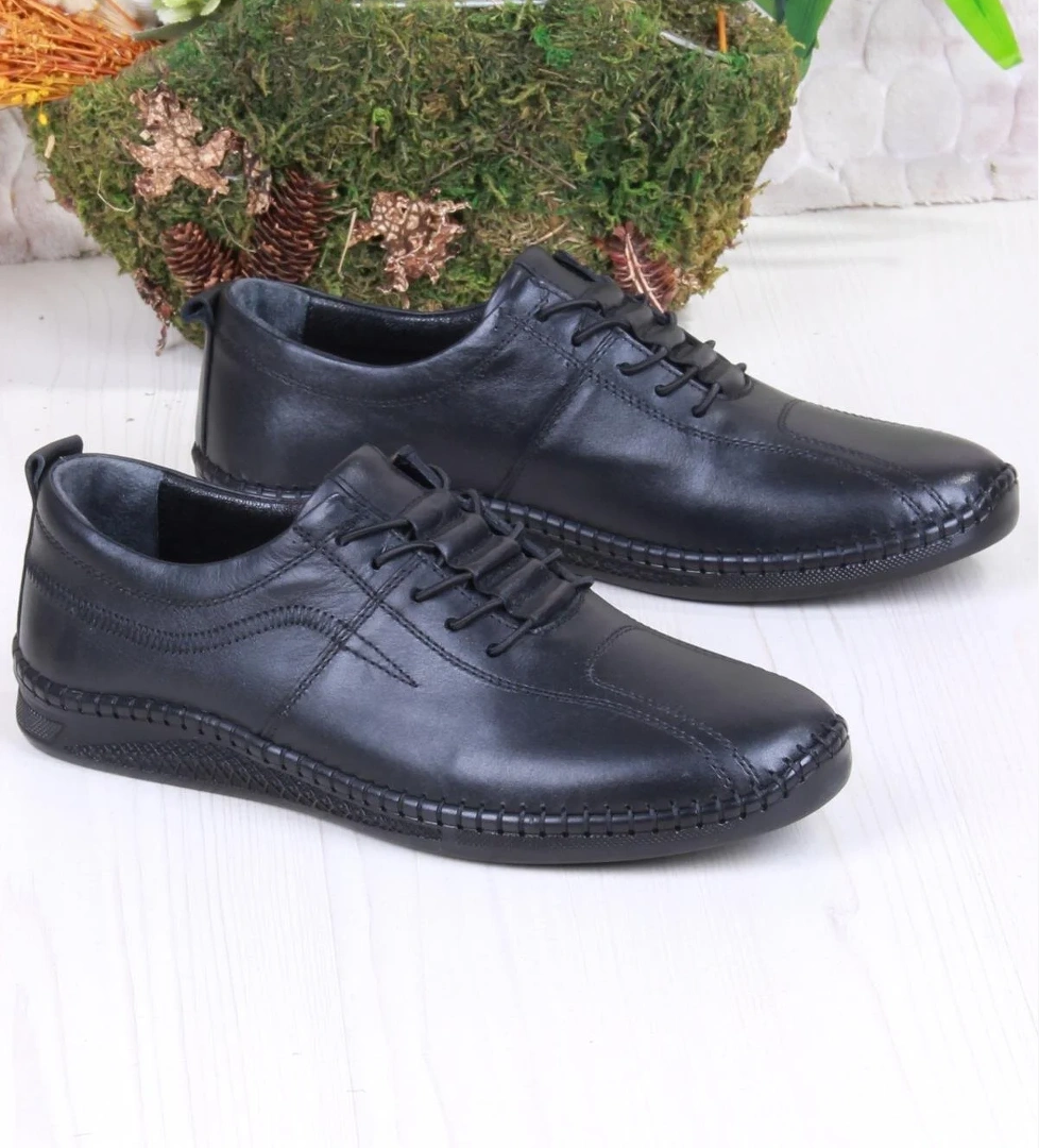 Mehmet Mete 425000 Yumuşak Esnek Rahat Lastik Bağcıklı Hakiki Deri Erkek Ayakkabı model görseli