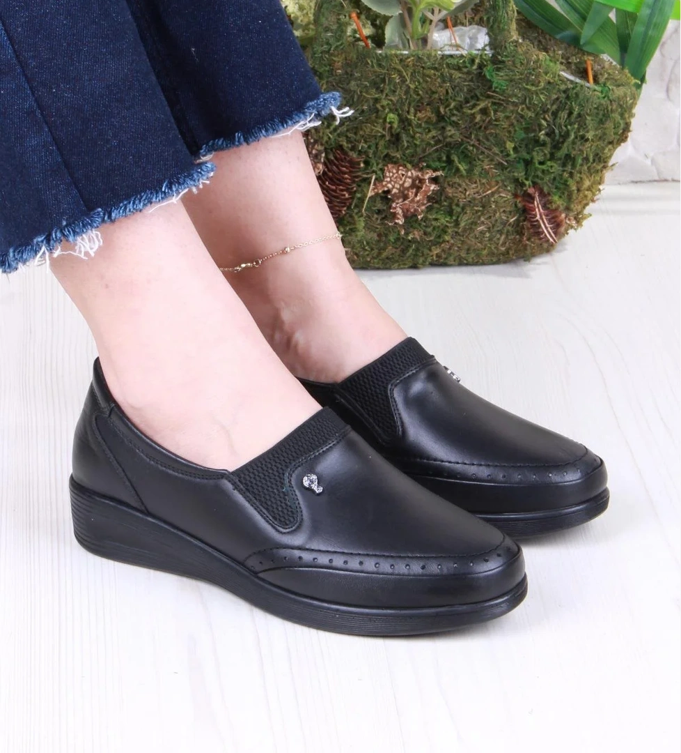 428777 Anatomik Rahat Esnek Hakiki Deri Kadın Ayakkabı - Görsel 1