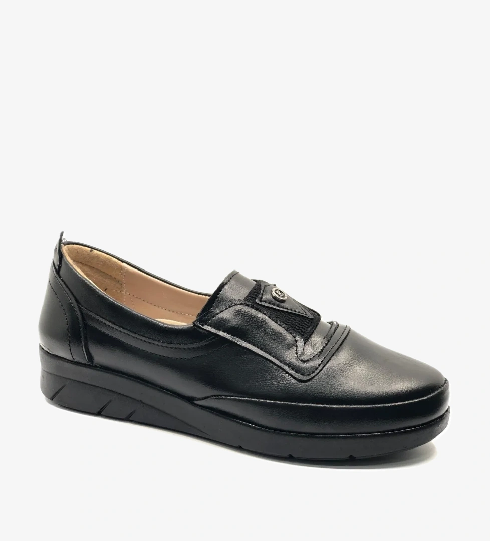 Berfilla Dr.Tavsiyeli İçi %100 Deri Anne Kadın Babet Ayakkabı - Görsel 1