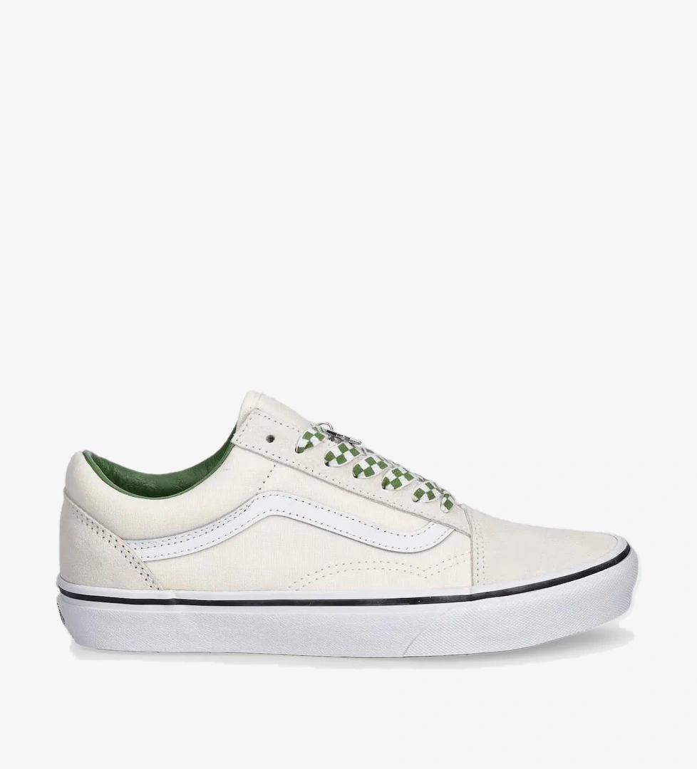Vans Unisex Old Skool Süet Krem-yeşil Logolu Sneaker Ayakkabı Vn000d6wbom1 model görseli