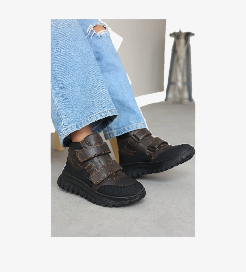 Hakiki Deri Kürklü Unisex Çocuk Klasik Bot 612KFA1586-2