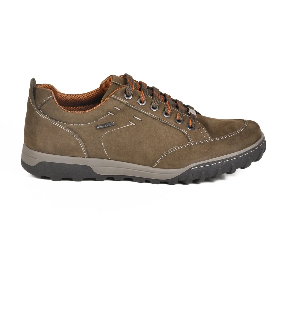 Haki Hakiki Deri Erkek Outdoor Ayakkabı