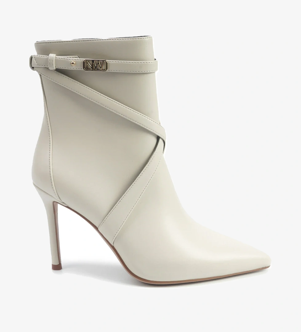 JUSTEL 5PR KIRIK BEYAZ Kadın Topuklu Bot - Görsel 1