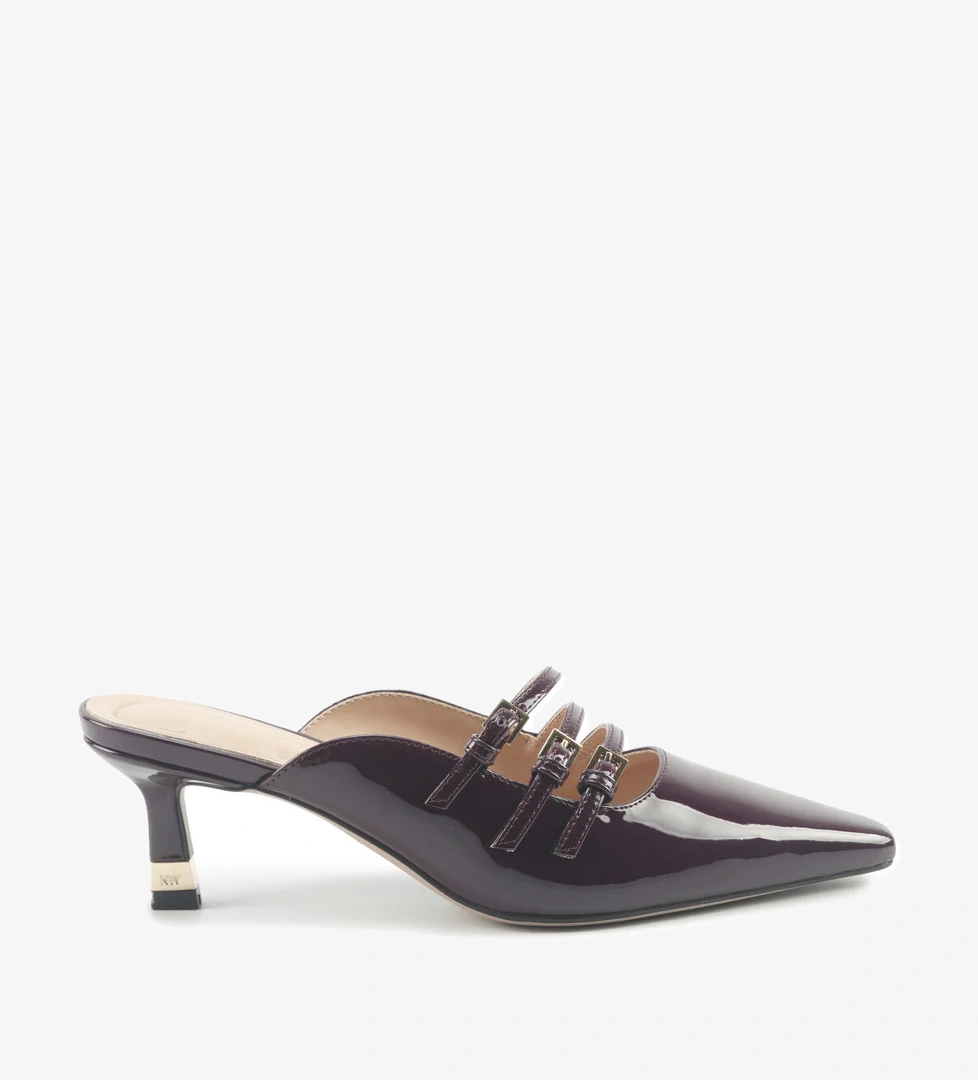 BARBARA2 5PR Bordo Kadın Topuklu Terlik - Görsel 1