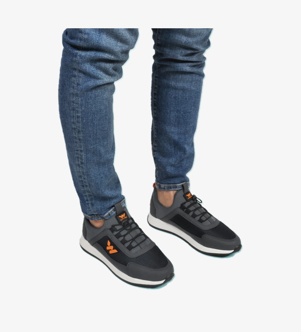 Walkway Siyah Kilit Bağcıklı Hafif Esnek Erkek Spor Ayakkabı Apollo 166 M model görseli