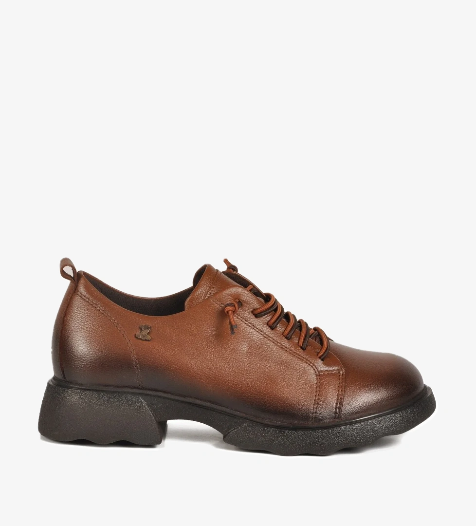 Taba Hakiki Deri Kadın Casual Ayakkabı 2553801K Z