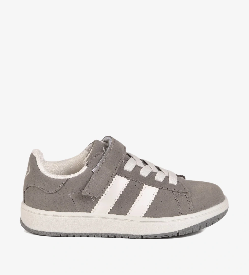 Cool Gri Nubuk Cırtlı Erkek Çocuk Sneaker