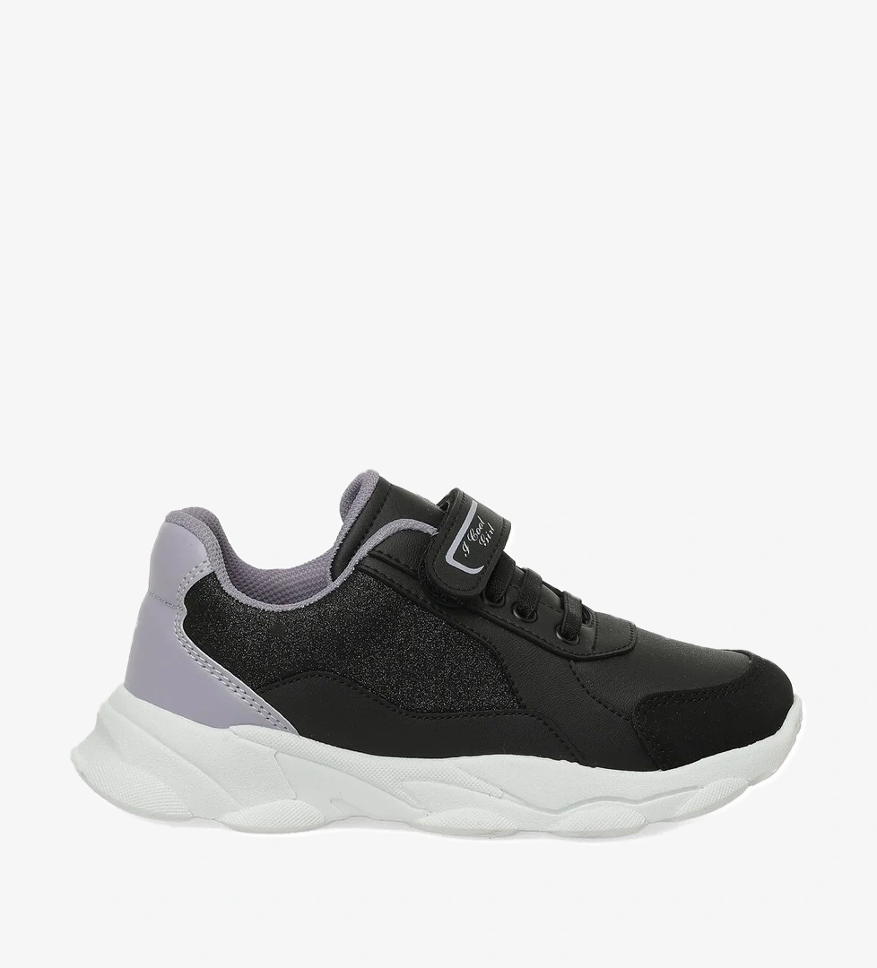 BELLI F 5PR Siyah Kız Çocuk Sneaker - Görsel 1