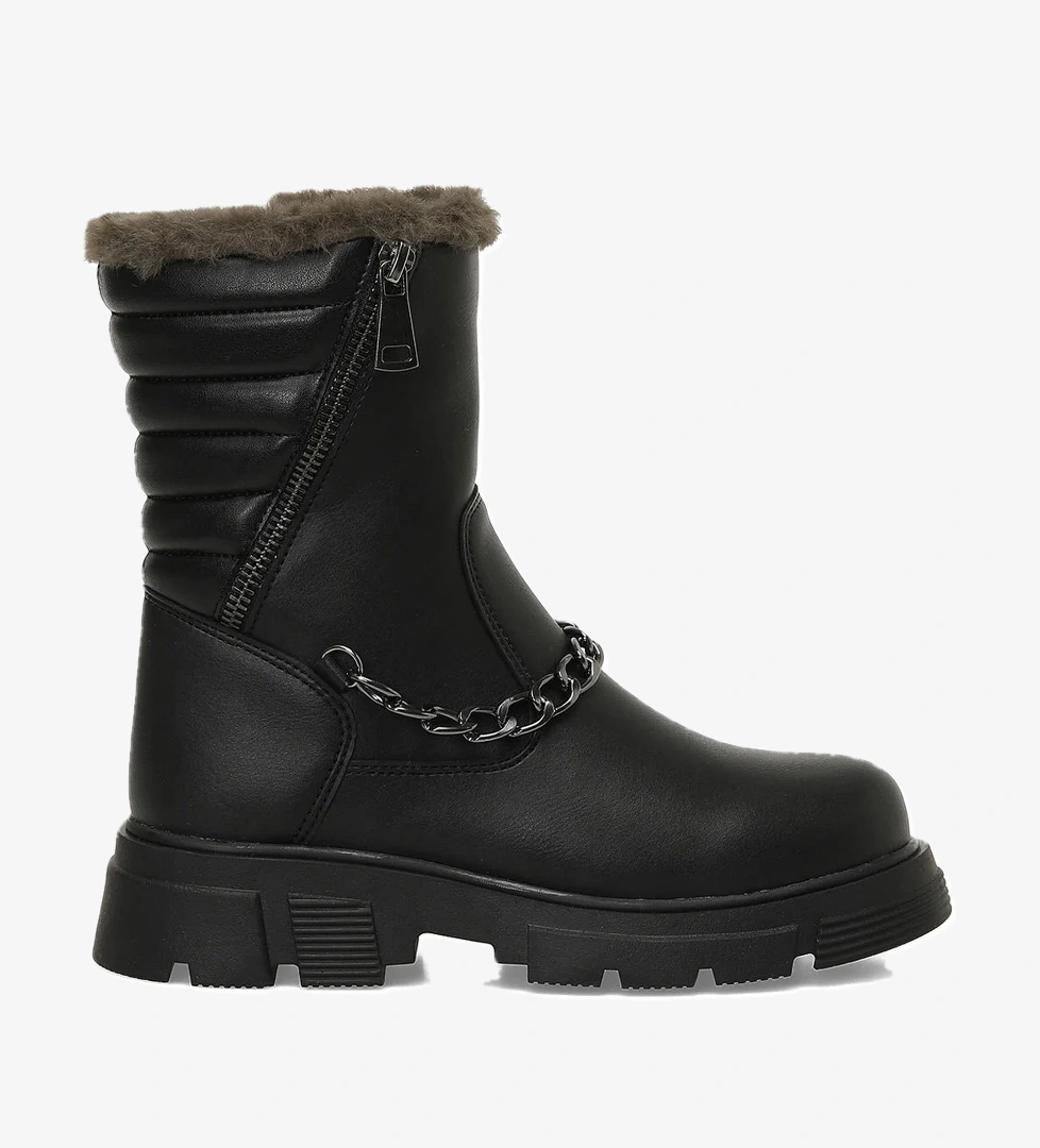 PRAN F 5PR Siyah Kız Çocuk Çizme - Görsel 1