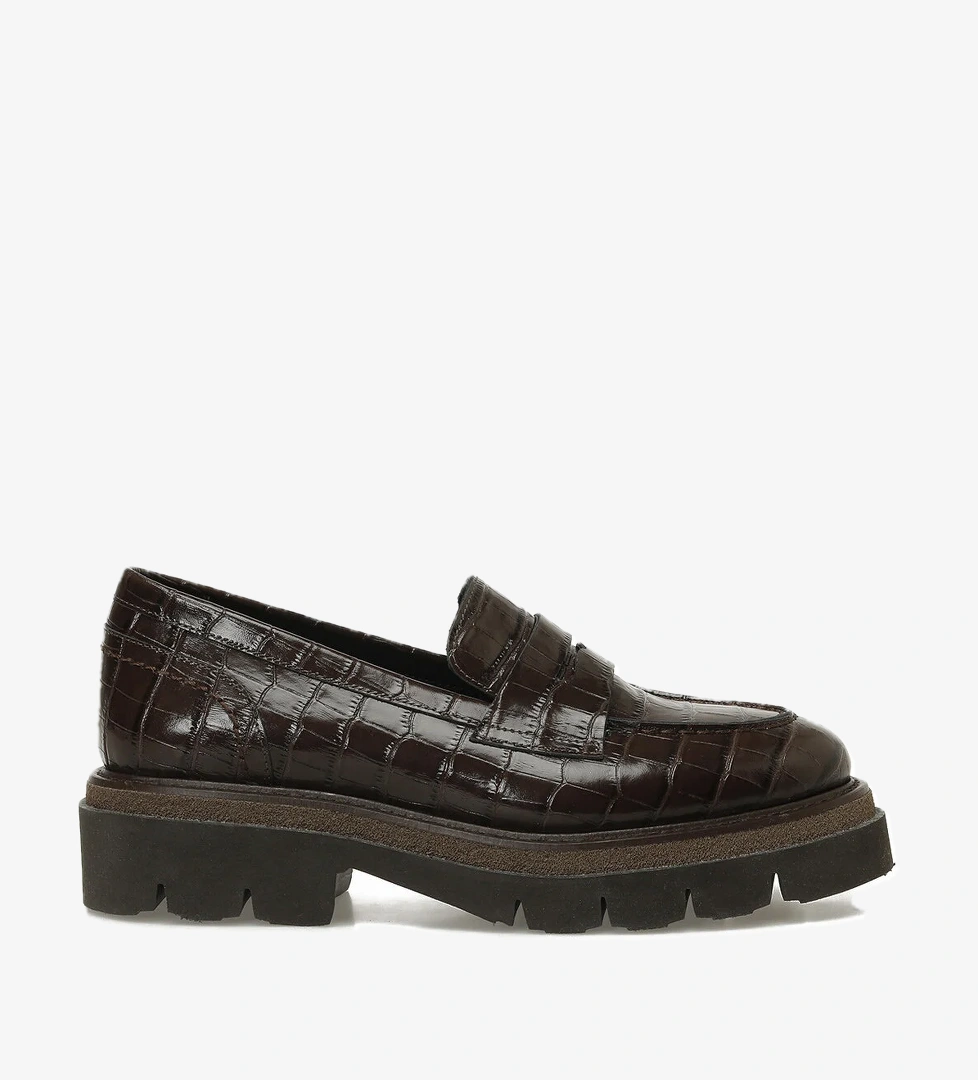 ROZEL 5PR Kahverengi Kadın Loafer - Görsel 1