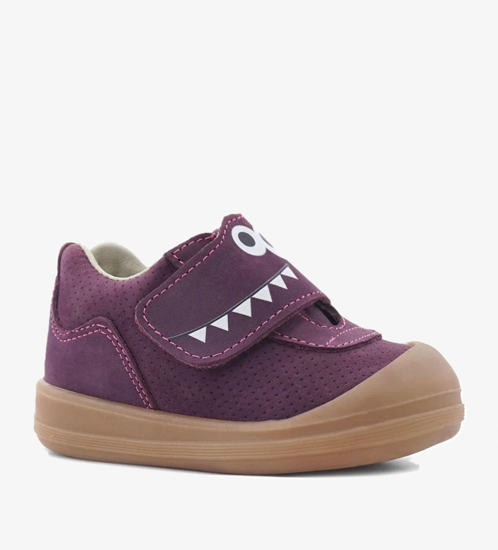 Rakerplus Dino Hakiki Deri Mor Kahverengi Yüksek Bilekli Bebek Ayakkabı model görseli