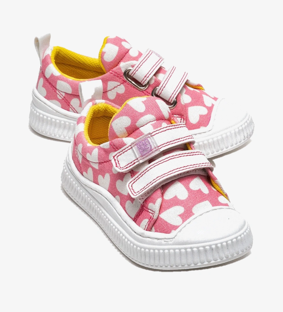 Mnpc Kız Çocuk Pembe Kalpli Sneaker Ayakkabı