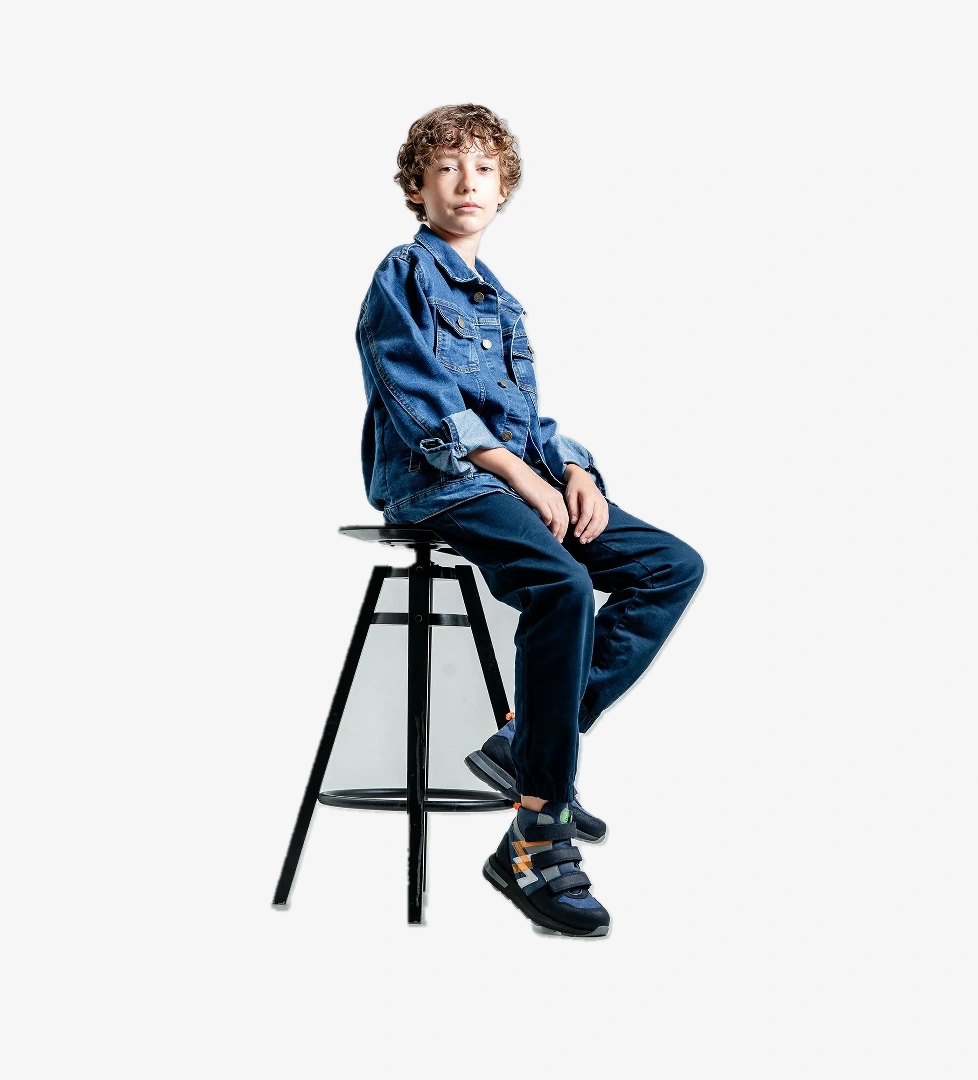 Mnpc Lacivert Mnpc Hakiki Deri Erkek Çocuk Suya Dayanıklı Anatomik Günlük Bot