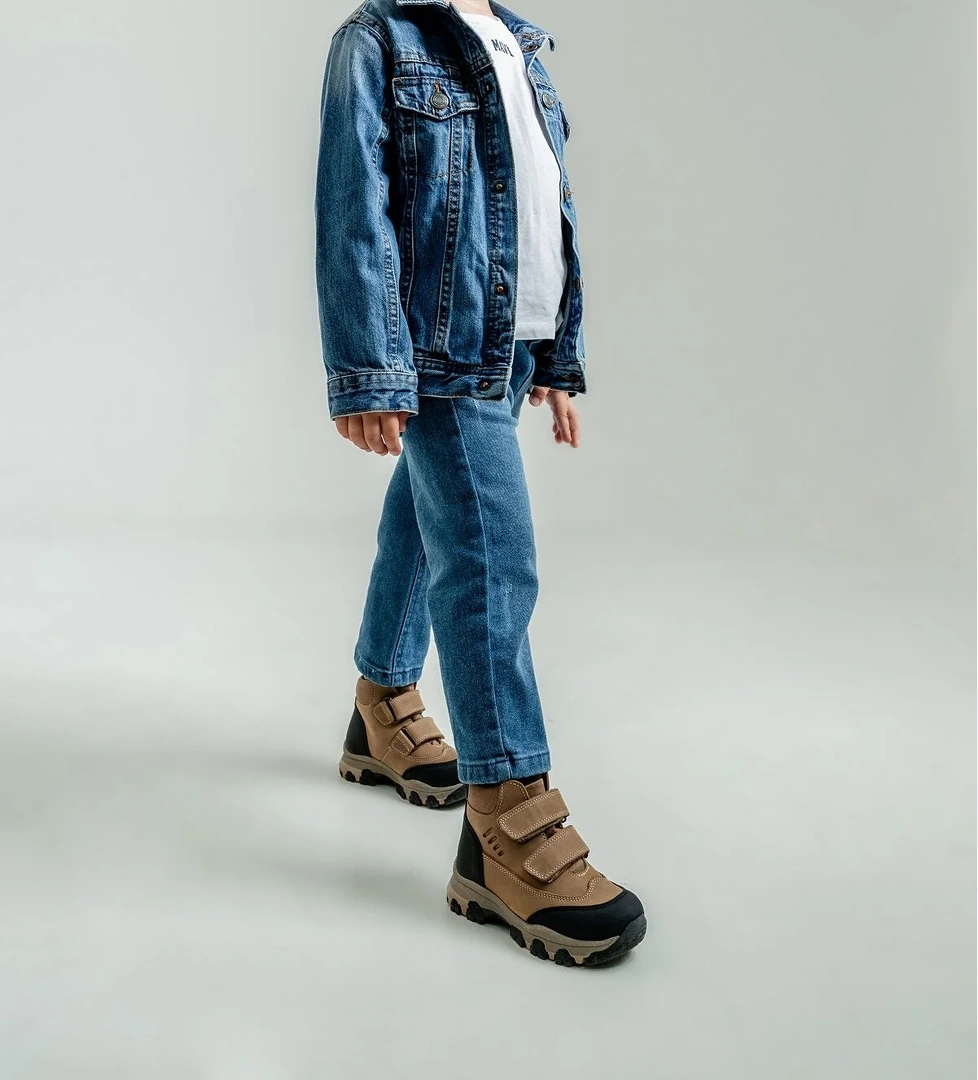 Erkek Çocuk Kum Hakiki Deri Anatomik Günlük Bot