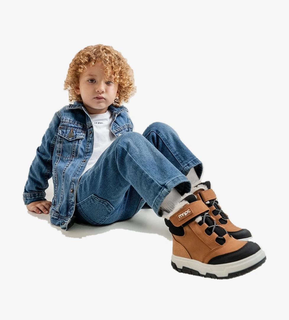 Erkek Çocuk Kum Suni Deri Suya Dayanıklı Anatomik Günlük Bot - Görsel 1