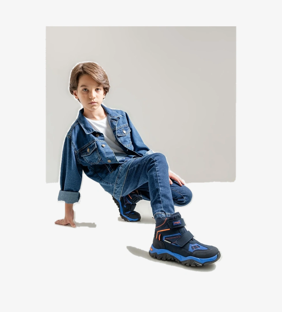 Erkek Çocuk Lacivert Su Geçirmez Anatomik Günlük Bot - Görsel 1