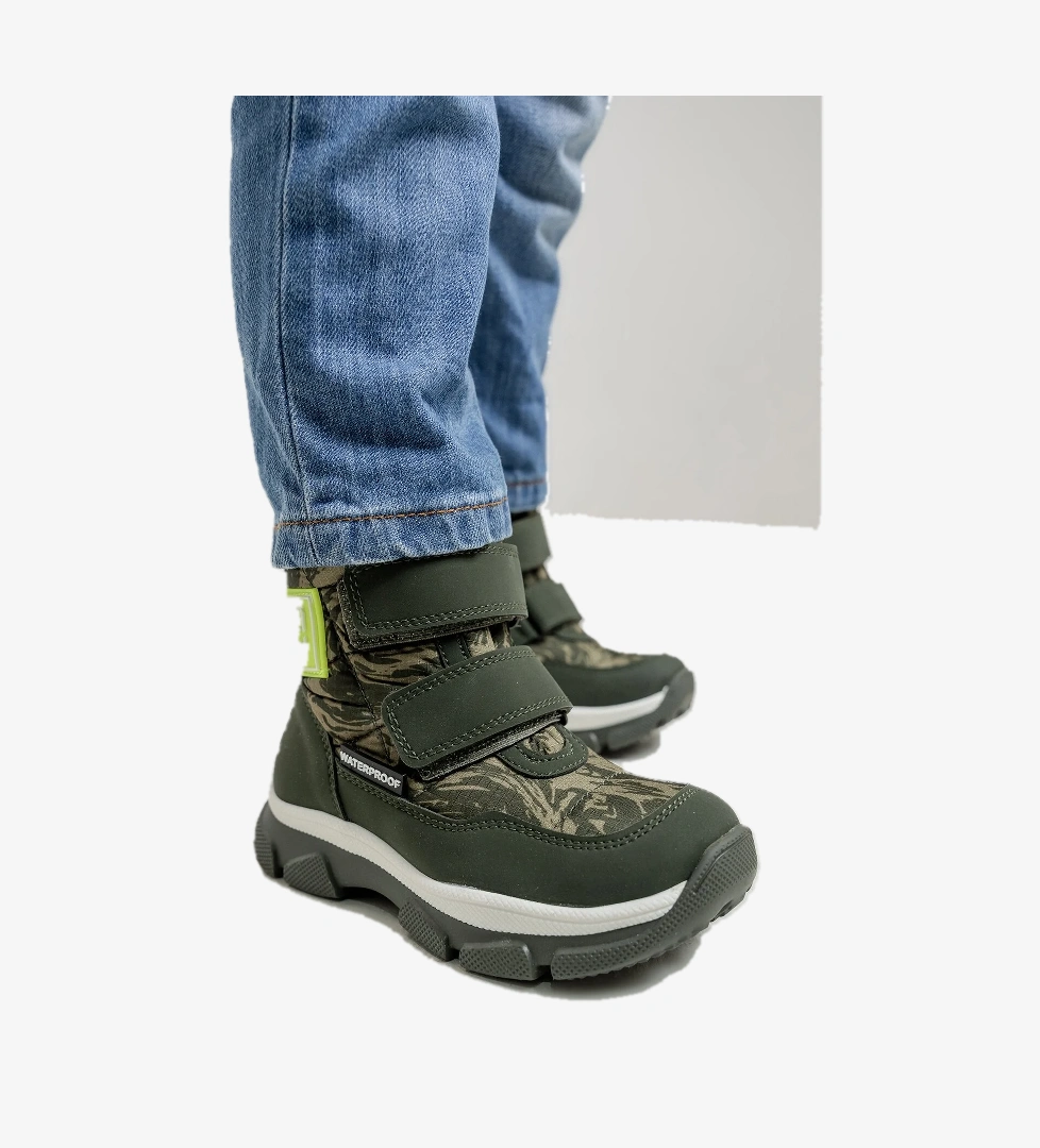 Erkek Çocuk Haki Su Geçirmez Anatomik Günlük Bot