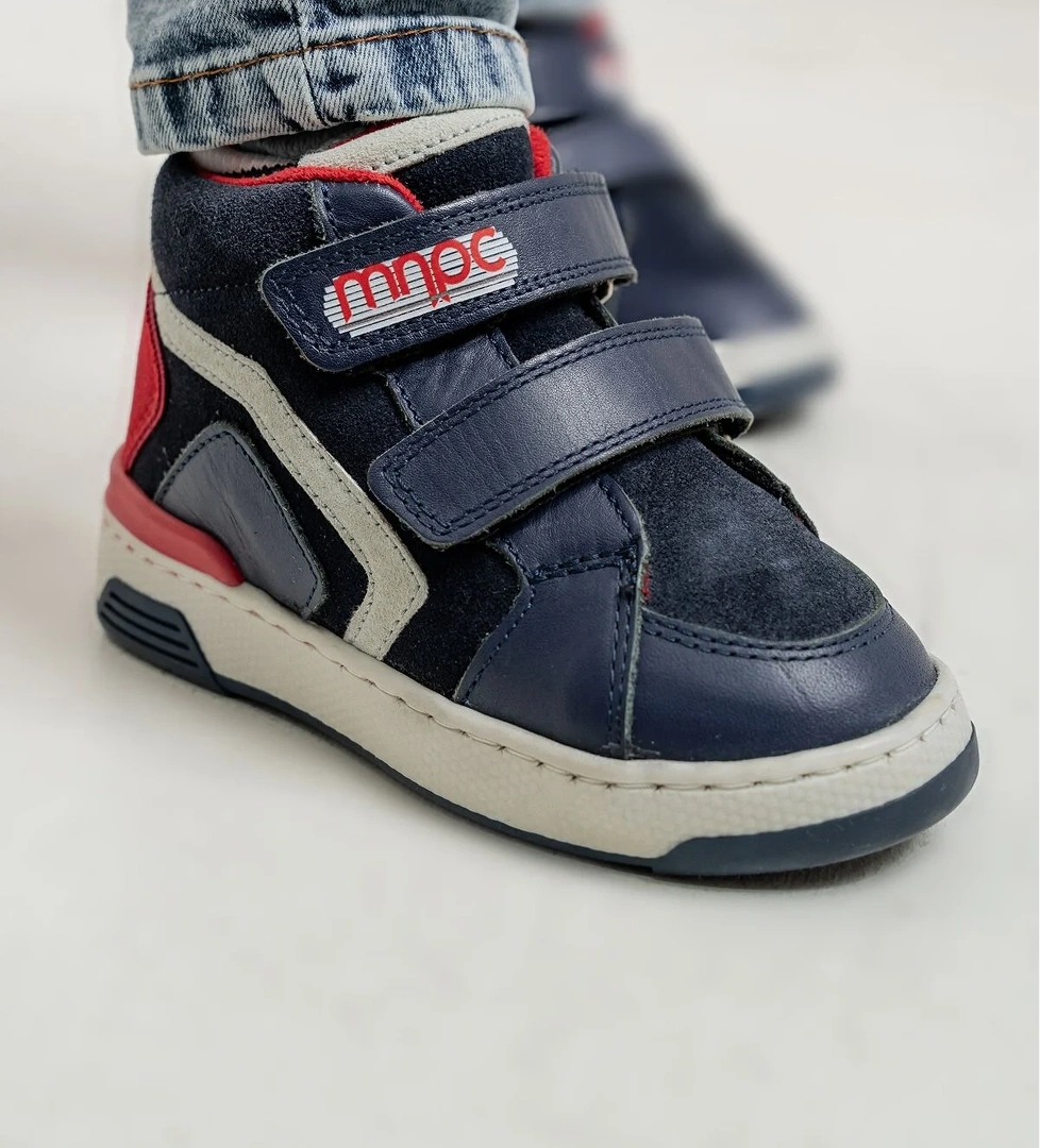 Erkek Çocuk Lacivert Hakiki Deri Suya Dayanıklı Anatomik Günlük Bot