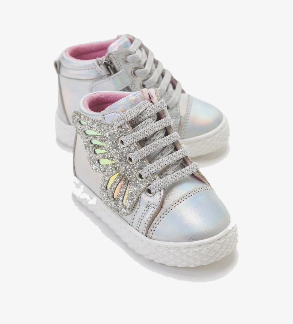 Kız Çocuk Gümüş Hakiki Deri Suya Dayanıklı Anatomik İlk Adım Bot - Görsel 1