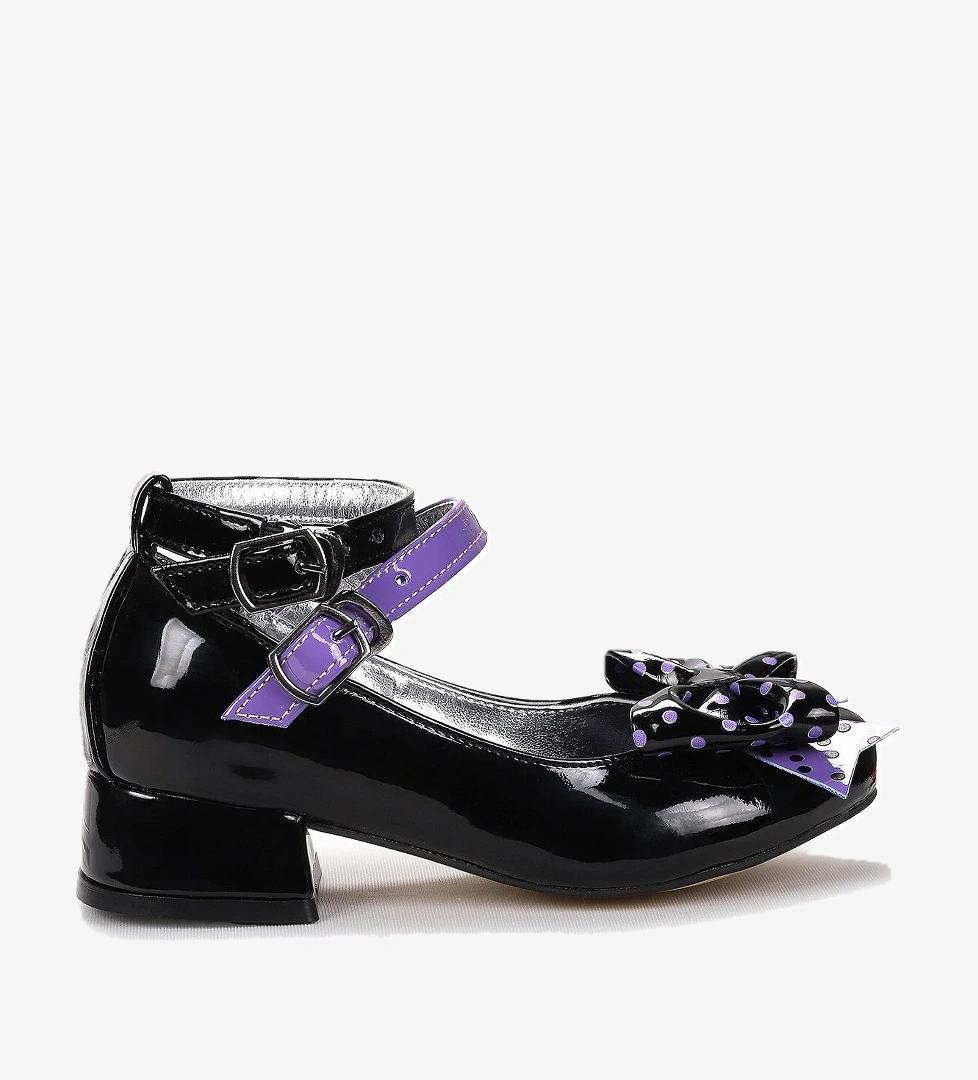 Star Fiyonklu Kız Çocuk Topuklu Abiye Ayakkabı Siyah