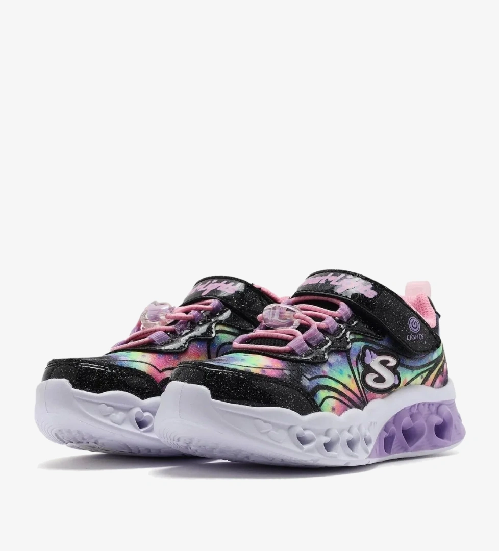 Skechers Flutter Heart Lights - Groovy Swirl 303253L Ortopedik Işıklı Çocuk Spor Ayakkabı model görseli