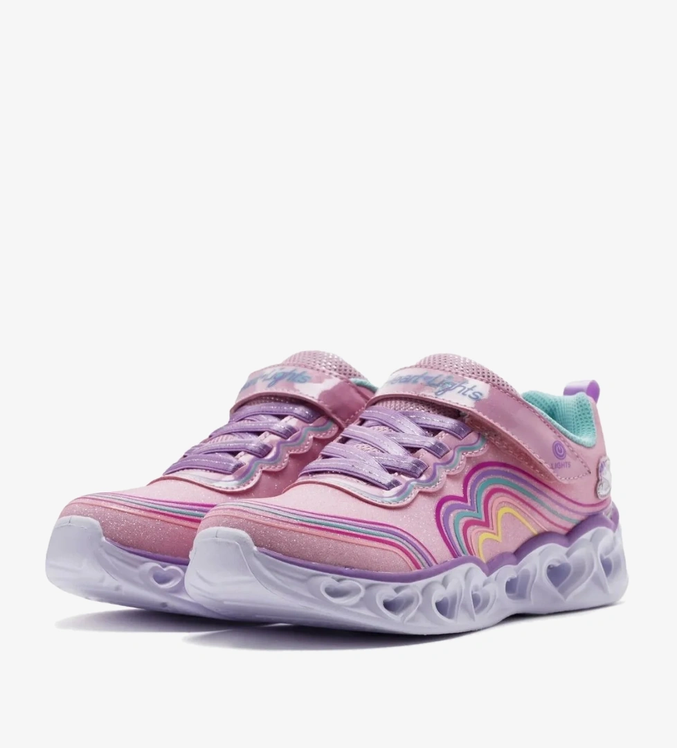 S-lights Heart Lights Retro Hearts 302689L Işıklı Ortopedik Çocuk Spor Ayakkabı - Görsel 1