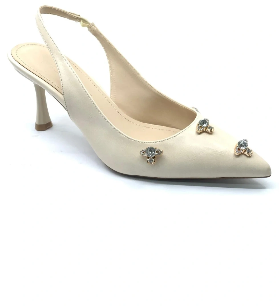 Feles Arkası Açık Taş Detaylı Stiletto Kadın Ayakkabı model görseli