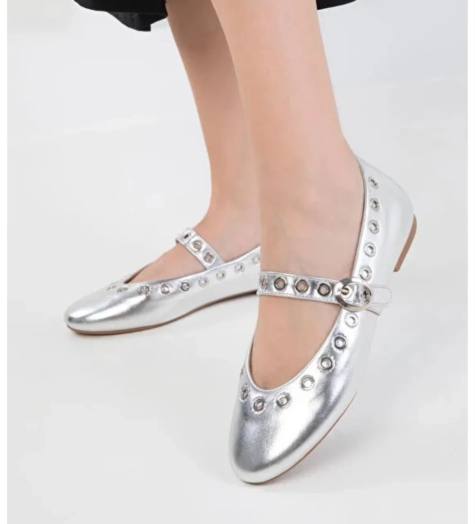 Zımba Detaylı Kadın Babet Ayakkabı - Görsel 1