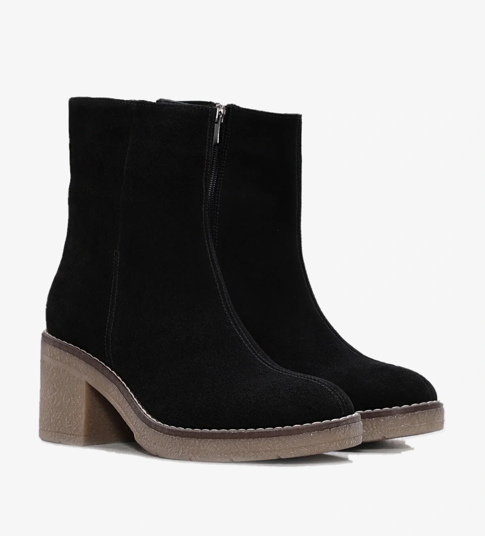 Fast Step Hakiki Deri Kürklü Kadın Kalın Topuklu Bot 657SZA2505 model görseli