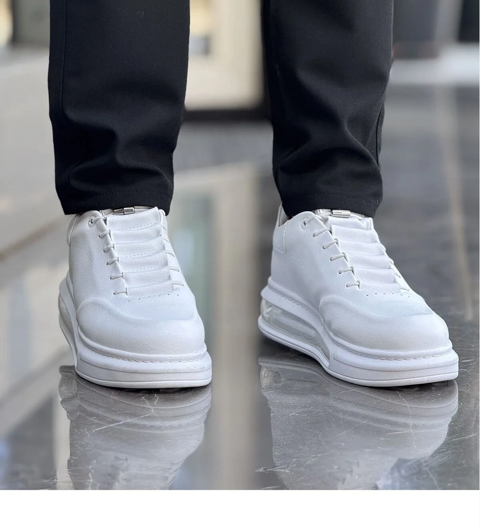 Pabucmarketi Bağcıklı Erkek Casual Ayakkabı Beyaz model görseli