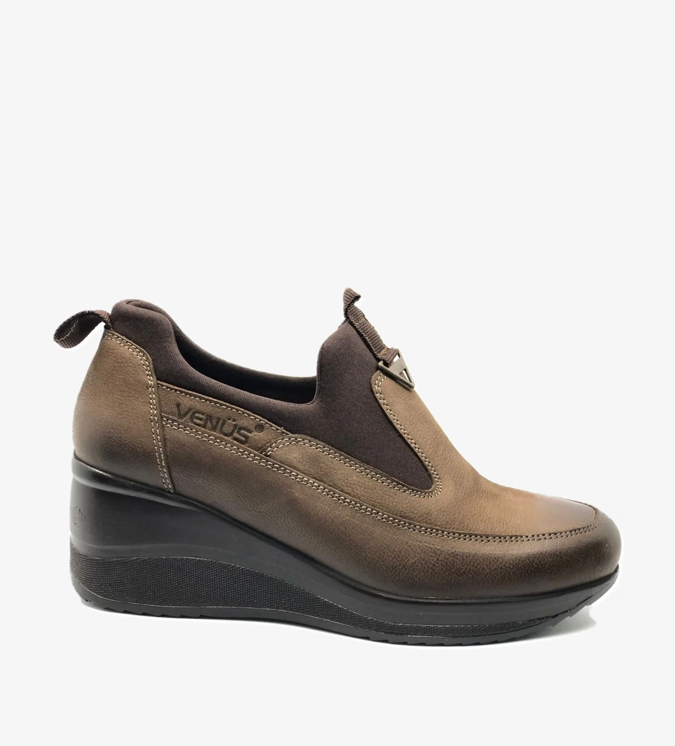 Maranta Hakiki Deri Dolgu Topuk Ortopedik Kadın Casual Ayakkabı